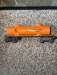 Used Postwar Lionel Lines Orange Twin Dome 6045 Tank Car. Fixed Price $21.60.