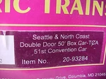 Vintage Mth Lionel Seattle & North Coast 51ST Convention Banquet Box Car Unrun. Fixed Price $50.00.