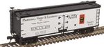 Atlas Scale 40' Wood Reefer Marshall Kirby Frozen Eggs/mkix (white/black) #100. Fixed Price $27.99.