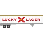 Atlas 20006312 Ho Lucky Lager 45' Pines Trailer. Fixed Price $24.72.