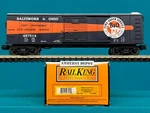 30-79056 Mth Railking Baltimore & Ohio Operating Box Car W/signal Man 0/027 New. Fixed Price $59.95.