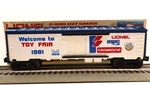 Lionel, O/O27, 6-0512, Toy Fair 1981 Box Car, #0512, C-8, Ln/ob. Fixed Price $12.75.