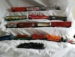 Tyco Santa Fe 99 Locomotive With Tender Plus 16 Cars , Some Box. Fixed Price $130.00.