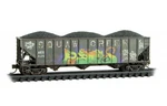 Squaw Creek Aex 100 Ton 3-BAY Hopper Weathered Micro-trains #108 44 510 Scale. Fixed Price $39.40.