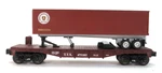 Lionel Trains No. 6-26591 T.t.x. 475185 Flat Car W/ P.r.r. Trailer, Gauge. Fixed Price $20.00.