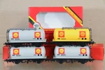 Hornby R020 R227 Rake Of 4 Br Grey Yellow Shell Petrol Tank Wagon Boxed Ob. Fixed Price $84.66.