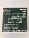 Kato Scale 38-0112 Southern Pacific A.c.f. 79 Ton Covered Hopper (3 Car Kit). Fixed Price $34.99.