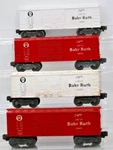 Lionel Baby Ruth Box Cars X6004, X6014 (4). Fixed Price $59.99.