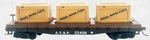 Squeaky's Trains Rock Island Hobby 032213 Flat Car W/crates Atsf. Fixed Price $21.95.