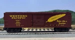 Scale Mth Railking 30-7444 Western Pacific Single Door Boxcar WP20807 O11384. Fixed Price $34.99.