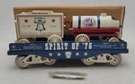 Mccoy 1000-76 Standard Gauge Spirit Of 1976 Flatcar With Load Ex/box. Fixed Price $29.44.