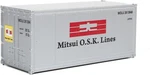 Walthers 20' Smooth-side Container Ready To Run Mitsui Osk Ho Scale. Fixed Price $11.99.