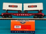 6-39463 Lionel Flat Car W/ White Vans #6430 Postwar Celebration Series O/O27 New. Fixed Price $89.95.