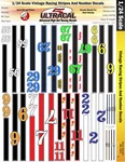 Mg 3421 - 1/24 Scale Ultracal High Def Decals Vintage Stripes & Numbers. Fixed Price $21.49.