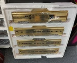 Mth 30-6707 Pennsylvania 60' 18K Gold Plated Aluminum 4 Car Passenger Set. Fixed Price $599.00.