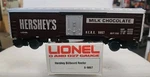 Lionel #6-9867 Hershey's Billboard Reefer, Brown/silver, Boxed, Ln (12A). Fixed Price $35.00.