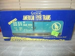 Amer Flyer 6-48343 Gn Box Car (10/12/21). Fixed Price $39.00.