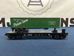 Mth Erie Lackawanna #8245 Flat Car W/ Trailer 30-7683 No Box. Fixed Price $29.99.