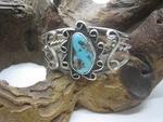 Sterling Silver Turquoise Native American Bracelet Unstamped. Fixed Price $274.99.