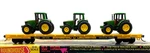 Roundhouse 1281 60' Flat Car Trailer Train Ttx With 3 John Deere 6420 Tractor. Fixed Price $84.99.