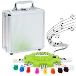 Yinlo Mexican Train Set With Sound Effect, Dominoes Medium, Lime Green. Fixed Price $42.79.