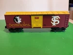 Lionel Florida State Seminoles University Boxcar 39281 Gauge Train. Fixed Price $30.00.