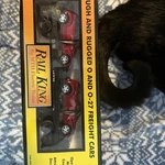 Mth Railking (o Scale) #30-76039 Auto Transport Flat Car W/2 Red Pt Cruisers. Fixed Price $70.00.