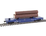 Walthers Trainline Ho Scale Model Dump Car With 3 Logs - Ready To Run Alaska. Fixed Price $33.21.