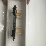 Walthers Scale Burlington Northern Logging Flat Car Black/yellow 932-8858. Fixed Price $27.18.