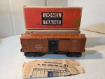 Vintage 1950 Lionel 3464 Nyc Postwar Operating Box Car Gauge Ob & Instructions. Fixed Price $12.50.