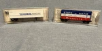 Scale Micro Trains #68040 & #21020 New Box Cars (lot Of 2). Fixed Price $13.00.