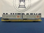 Unbranded Wood Ttx #100252 89 4 Flat Car W/illinois Cen. Trailers 2-RAIL Box. Fixed Price $99.99.