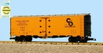 Usa Trains G Scale 40' Mech Reefer R16516 Chesapeake & Ohio - Yellow/blue/silver. Fixed Price $134.99.