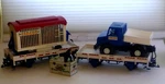 Lgb 4010 Train Flat Car W/ Benz Dump Truck & 4038 Circus Cage Scale. Fixed Price $84.99.