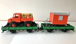 Lgb 2 Car Set With Unimog And Trailer (rare). Fixed Price $164.00.