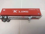 Atlas/athearn Ho 40' Container/chassis, K Line, Rare Intermodal Set # 2.. Fixed Price $39.98.