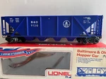 Lionel /O27 Scale Baltimore Ohio B&o 6-9130 Blue Quad Hopper Car!. Fixed Price $29.95.
