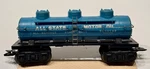 Marx 5553 Allstate Blue Plastic 3-DOME Tank Car 8 Wheel. Fixed Price $40.00.