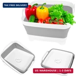 Hovom Collapsible Dish Basin With Drain Plug, 8.5L 2.2 Gallon Foldable Wash. Fixed Price $21.86.