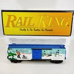 Railking Mth 30-74725 Car Season's Greetings Scale Train Boxed Mint. Fixed Price $58.00.