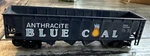 Tyco Ho? Scale Reading Rdg 109300 Anthracite Blue Coal 4-BAY Hopper Train Car. Fixed Price $12.00.
