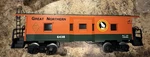 Lionel #6-6438 Famous American Railroad Great Northern Bay Window Caboose Niob. Fixed Price $55.00.
