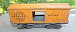 Early Lionel Prewar Scale #820 Orange Illinois Central Boxcar #2 B2. Fixed Price $18.00.