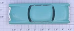 Lionel 6414-25 Aqua Repro Automobile With Chrome Bumpers. Fixed Price $12.00.
