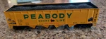Athearn-ho-peabody Short Line #6671- Quad Bay Hopper W/load. Fixed Price $10.00.