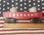 Lionel Trains Wabash Gondola 16392 With Canisters Blt 1-93 Car. Fixed Price $14.99.
