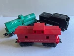 Marx - Gauge 2532 Cities Tank Car, Nyc Tender & Sp Caboose Lot!. Fixed Price $19.95.