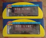 (2) Athearn Ready To Roll Ps 2003 Covered Hoppers, Soo Line 94367 & 94368. Fixed Price $29.99.