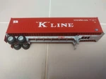 Atlas/athearn Ho 40' Container/chassis, K Line, Rare Intermodal. Fixed Price $39.98.