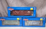 Two Athearn Roundhouse Box Cars One Caboose Rnd 1345,1070 &8176 Nib RK-1. Fixed Price $70.00.